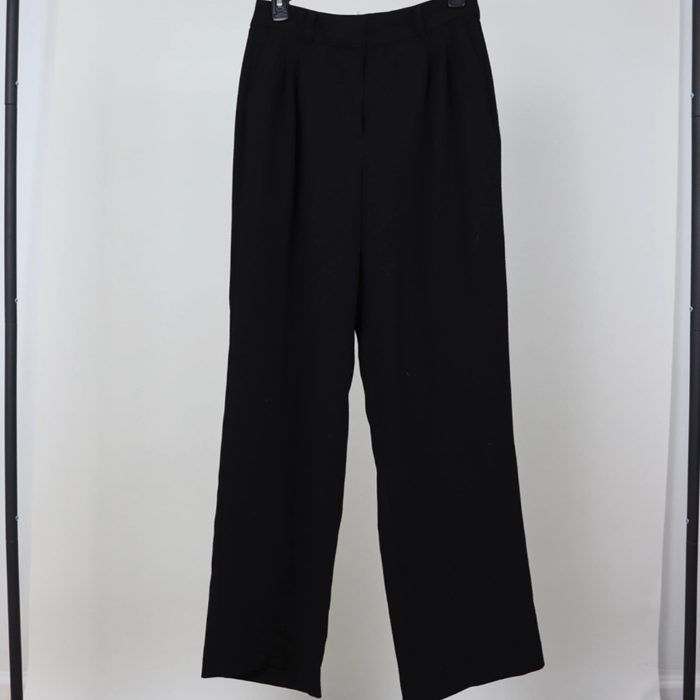 Black Nine West High Waited Flare Trousers